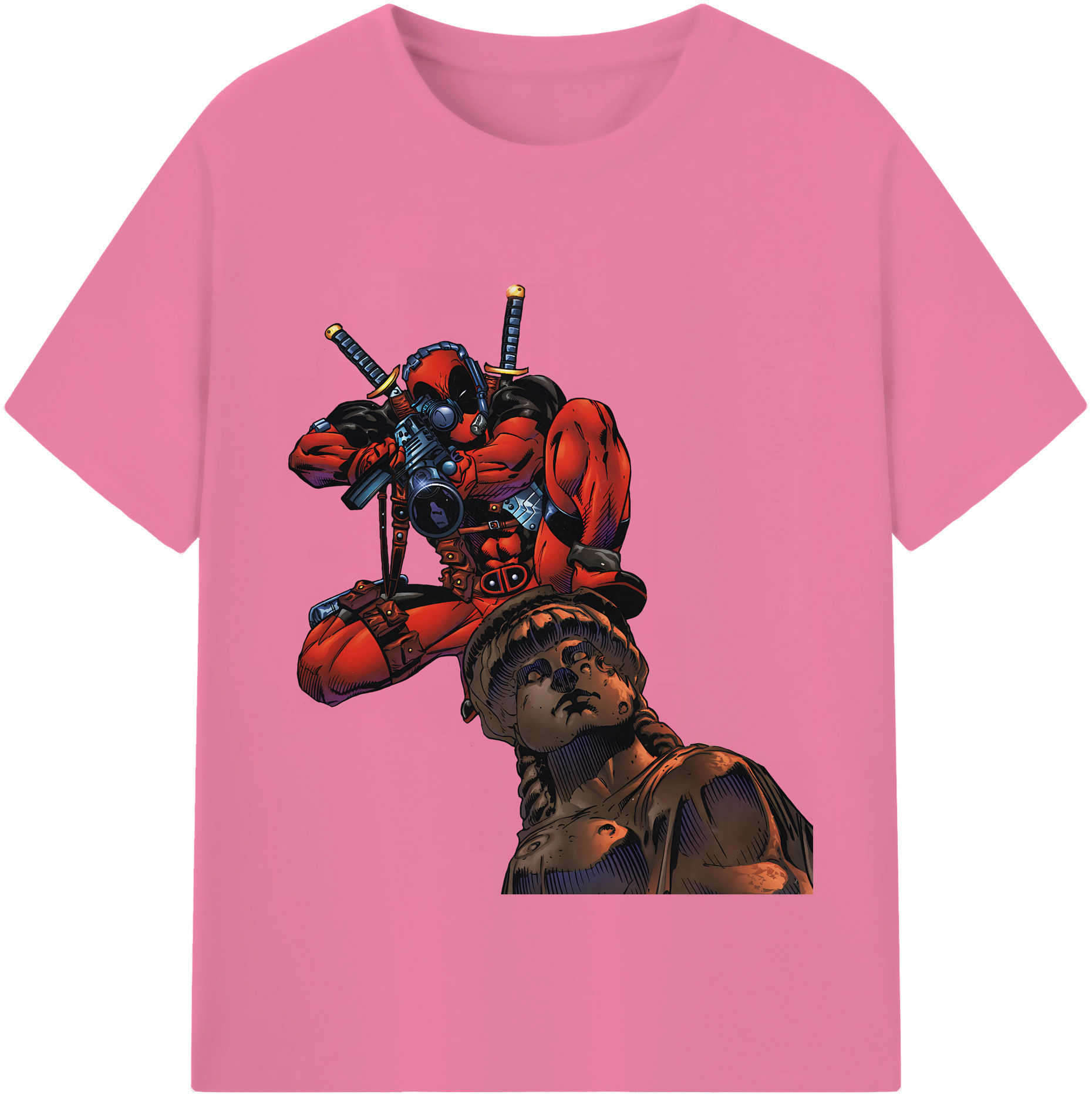 （画像用） Deadpool デッドプール 綿100％半袖Tシャツ（フロントプリント）